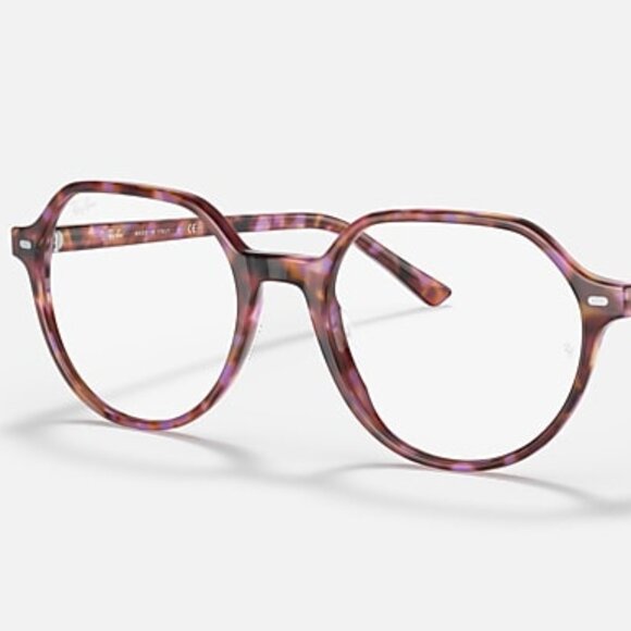 Ray-Ban RB5395 8175 Round Eyeglasses Brown Violet Havana 51-18 - Picture 4 of 4